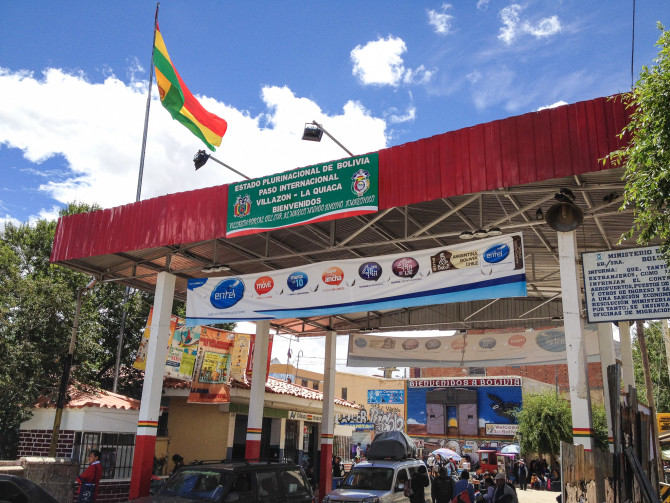 Bolivia Border Crossing at La Quiaca, Villazon, on our way to the ATM